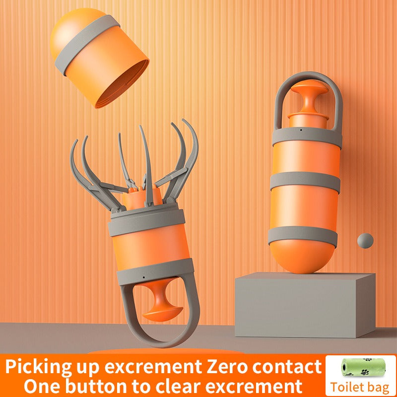 Portable Pet Pooper Scooper with Cartoon Handle for Outdoor Cleanup