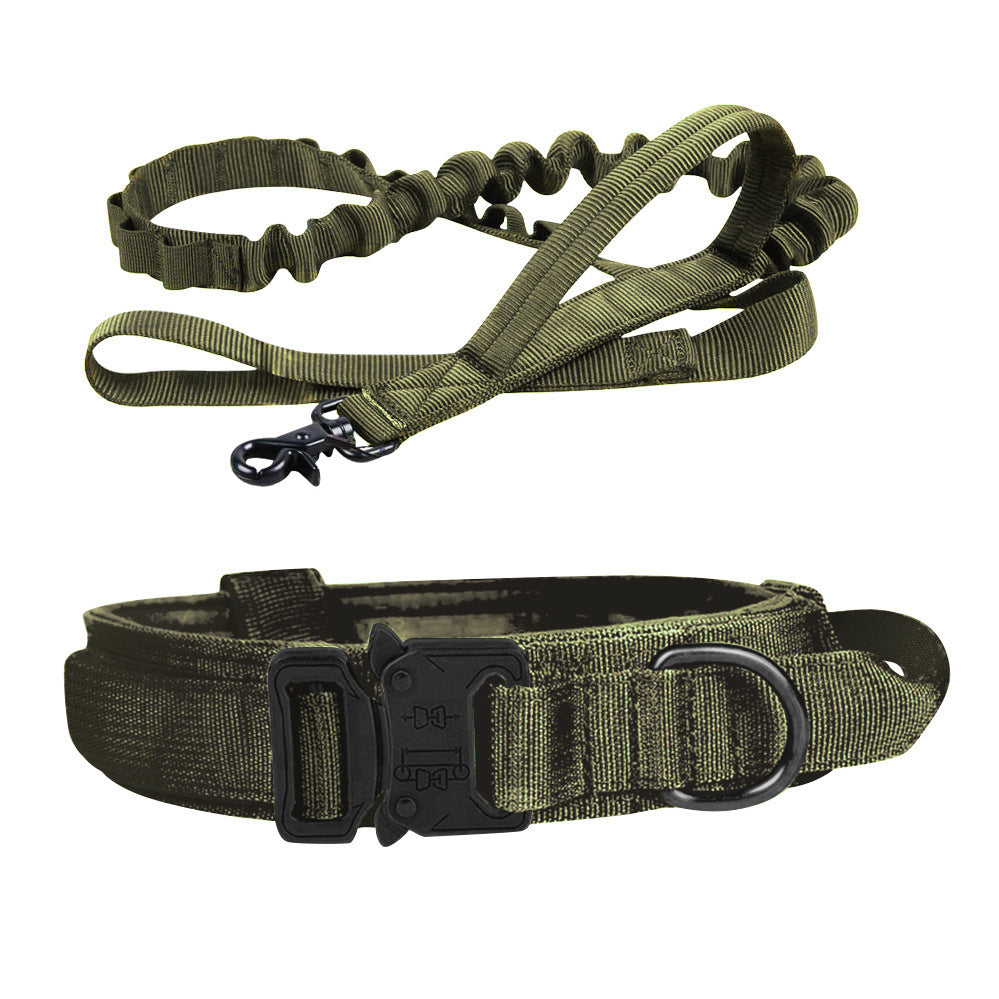 Tactical Dog Collar and Leash Set, Outdoor Training Walking Gear for Dogs