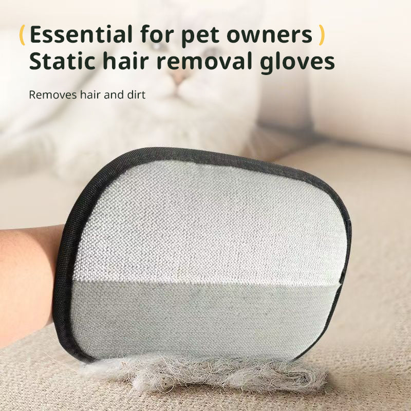 Static animal Hair Removal Gloves, 3-in-1 toilettage et Deshedding Tool pour chiens et chats