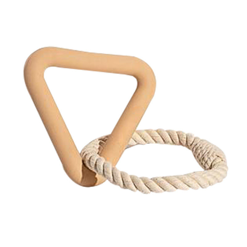 TPR Triangle Tug Toy for Dogs, Interactive Chew and Training Toy