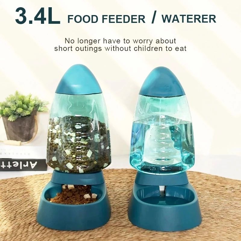 Large-Capacity Sailboat Pet Water and Food Bowl for Cats and Dogs