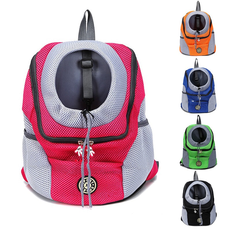 Outdoor Pet Carrier Backpack with Mesh Panels for Small Dogs and Cats