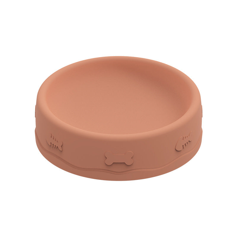 Portable Silicone Slow Feeder Pet Bowl, 2-in-1 Food and Water Dish