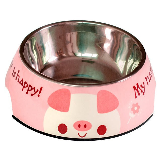 Removable Stainless Steel Pet Bowl, Non-Slip Food and Water Dish