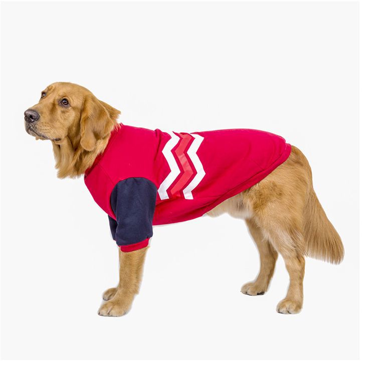 Cotton Dog Sweater for Large Dogs, Casual Wave Pattern Pet Clothing