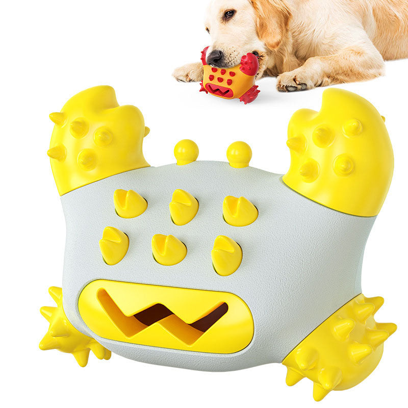 Crab-Shaped Dog Chew Toy and Toothbrush, Durable Dental Cleaning Stick