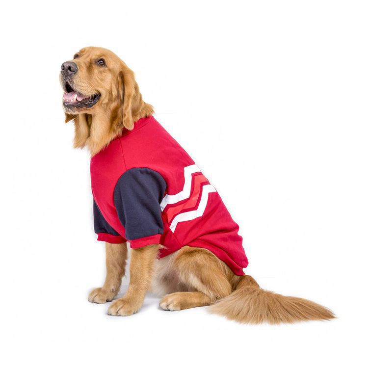Cotton Dog Sweater for Large Dogs, Casual Wave Pattern Pet Clothing