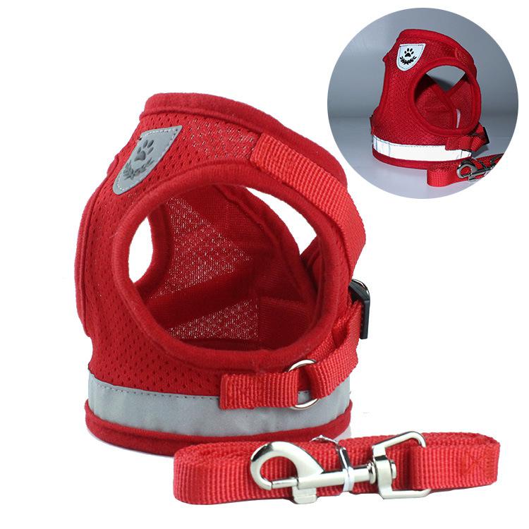 Reflective Dog Harness and Leash Set for Small and Medium Pets