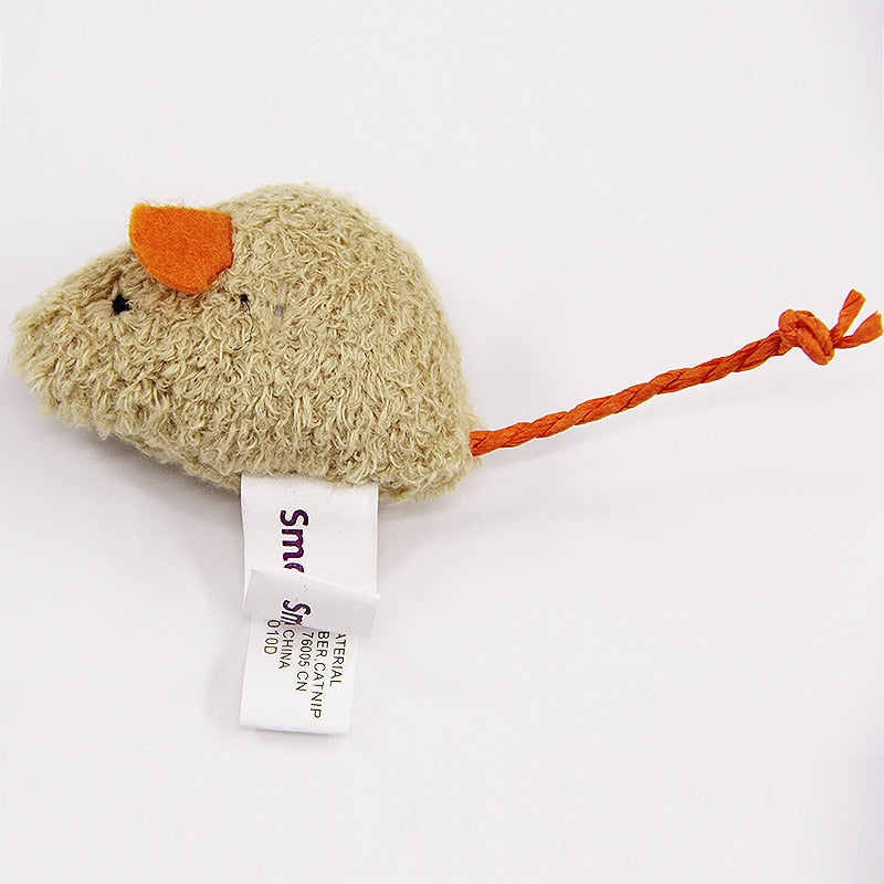 3-Pack Plush Mouse Cat Toys for Interactive Play and Training