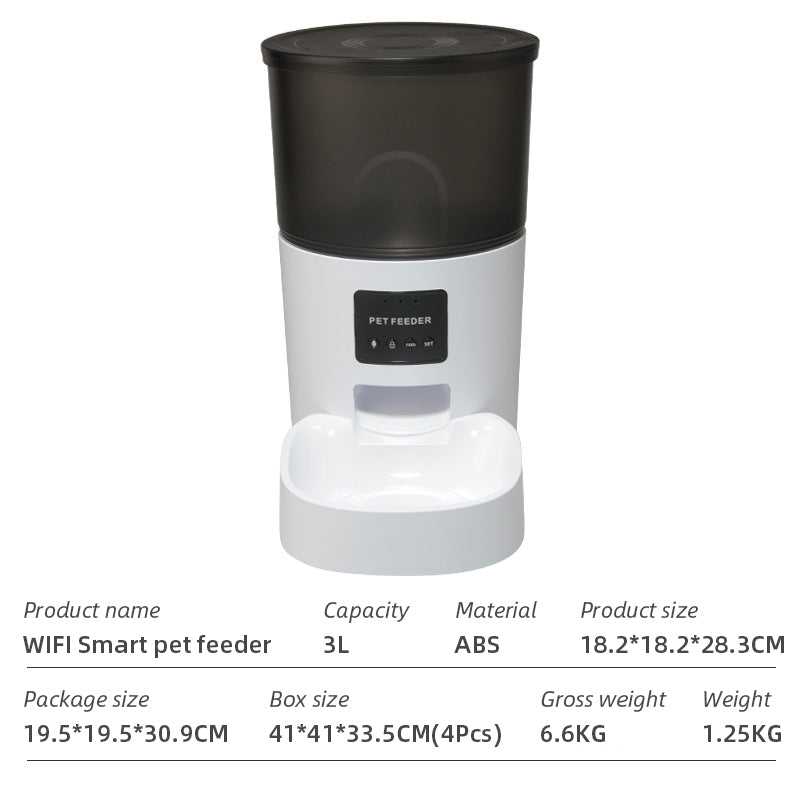 WiFi Smart Automatic Pet Feeder with App Control for Dogs and Cats