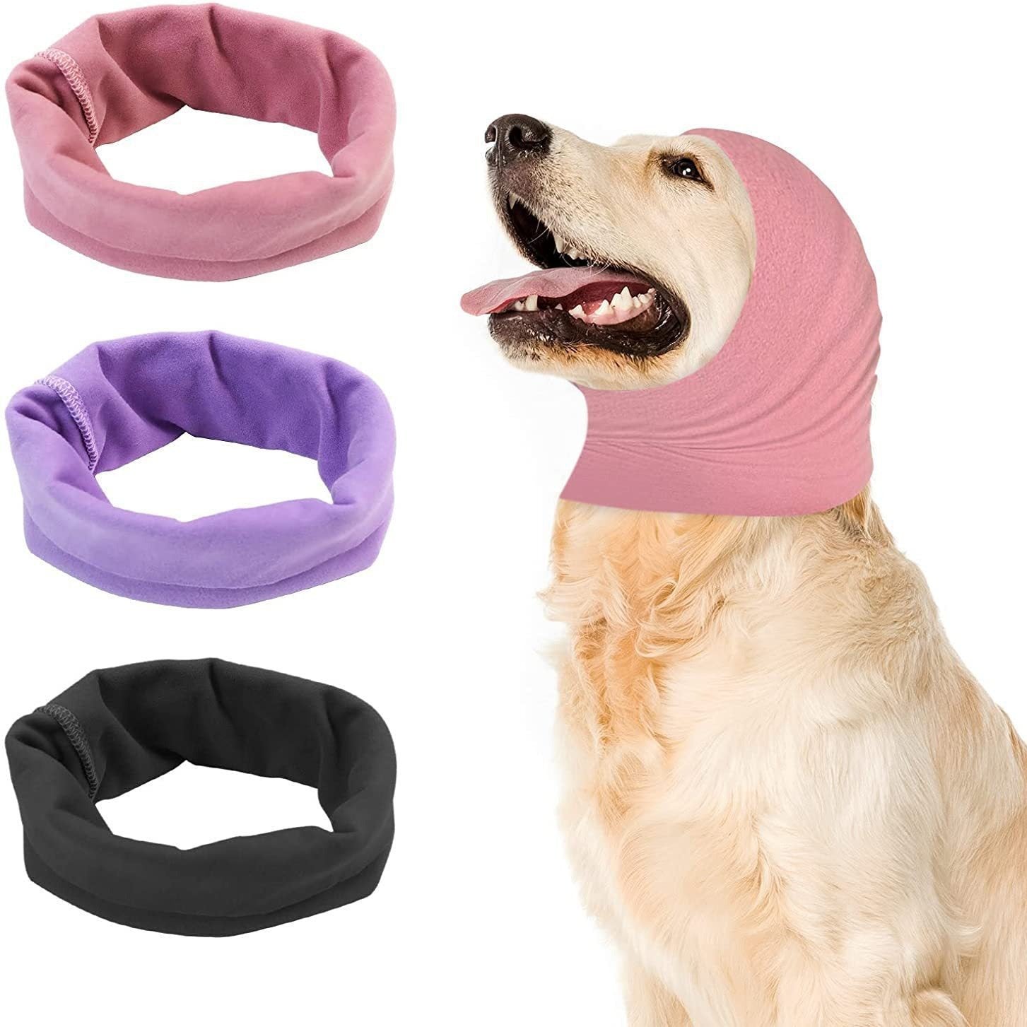 Anti-Noise Pet Earmuffs and Neck Warmer, Soothing Headgear Scarf for Cats and Dogs