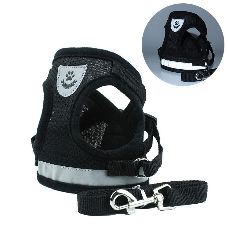 Reflective Dog Harness and Leash Set for Small and Medium Pets