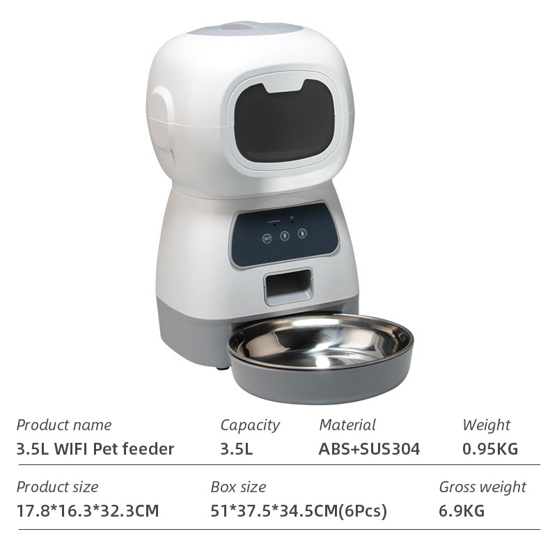 WiFi Smart Automatic Pet Feeder with App Control for Dogs and Cats