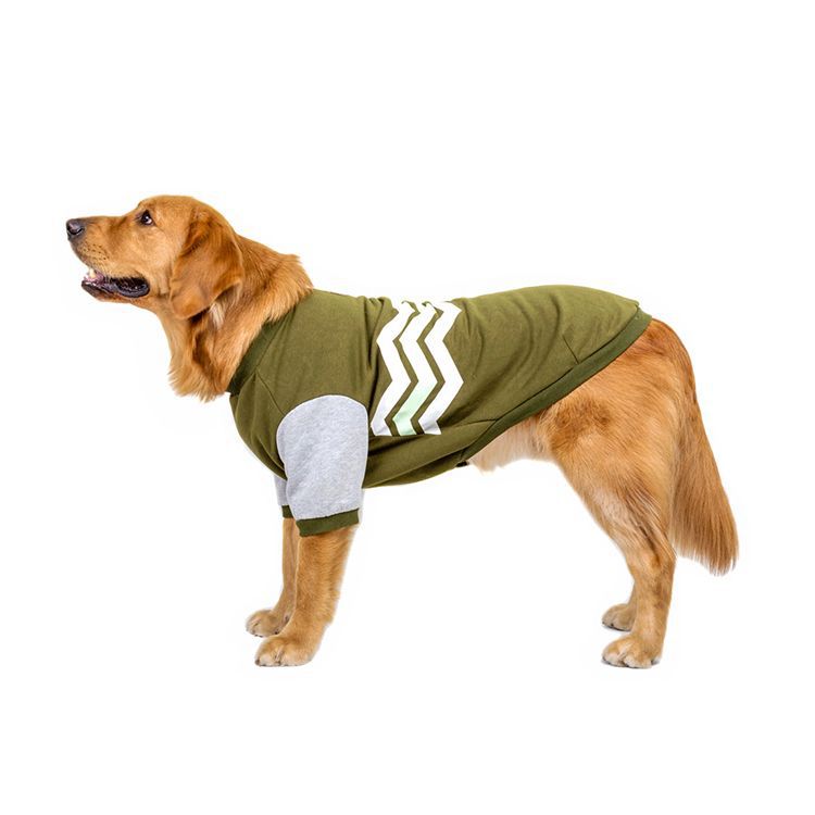 Cotton Dog Sweater for Large Dogs, Casual Wave Pattern Pet Clothing