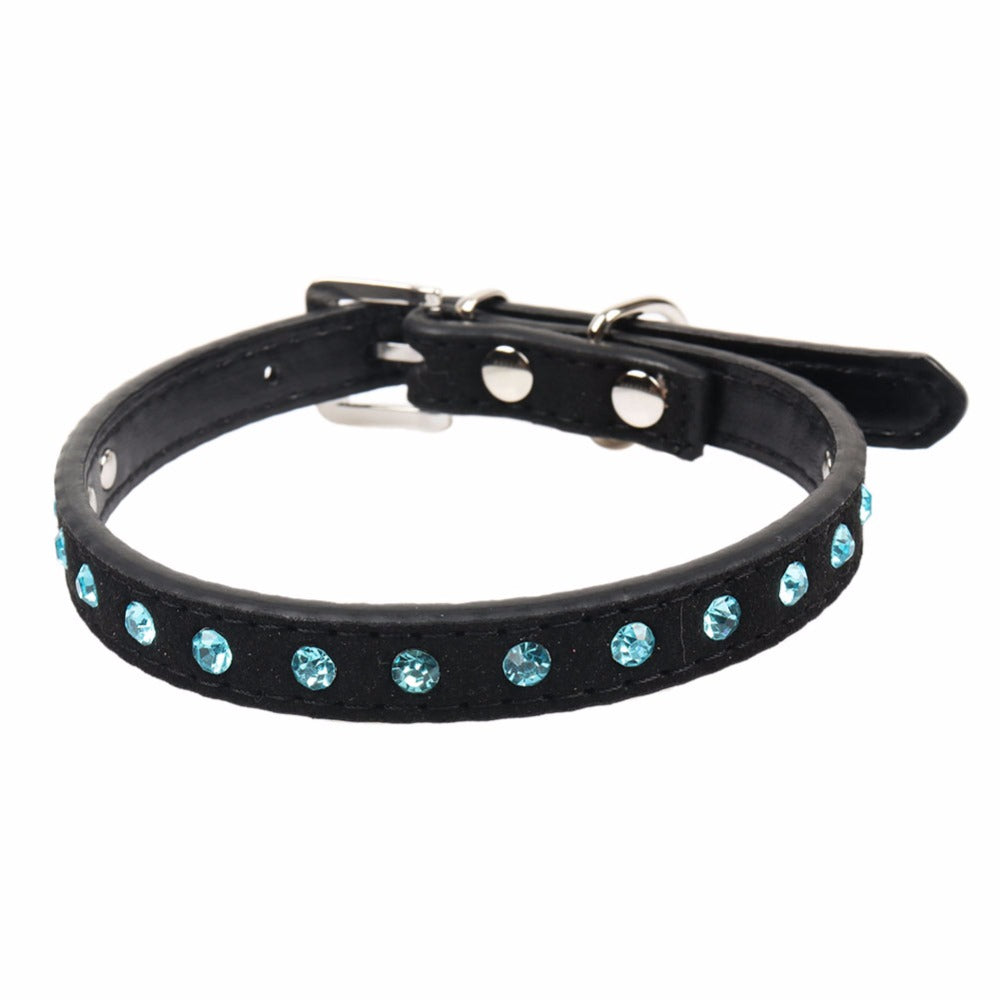 Black Rhinestone Breakaway Cat Collar for Kittens and Small Pets
