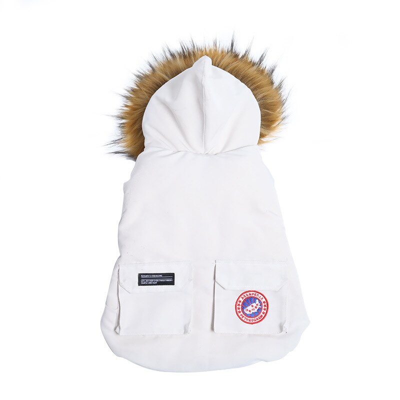 Warm Duck Down Dog Jacket with Hood for Small and Medium Dogs