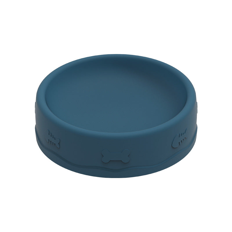 Portable Silicone Slow Feeder Pet Bowl, 2-in-1 Food and Water Dish