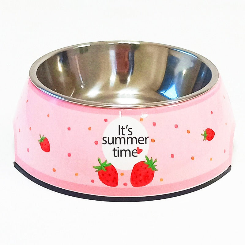 Removable Stainless Steel Pet Bowl, Non-Slip Food and Water Dish