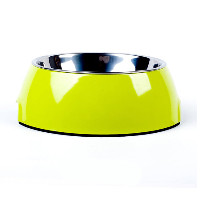 Removable Stainless Steel Pet Bowl, Non-Slip Food and Water Dish