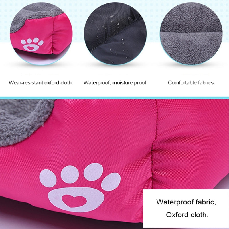 Soft Fleece Pet Bed with Waterproof Base for Small, Medium and Large Pets