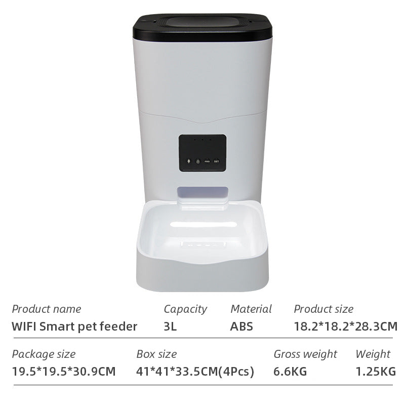 WiFi Smart Automatic Pet Feeder with App Control for Dogs and Cats