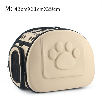 Foldable Pet Carrier Bag for Dogs and Cats, Portable Travel Shoulder Tote