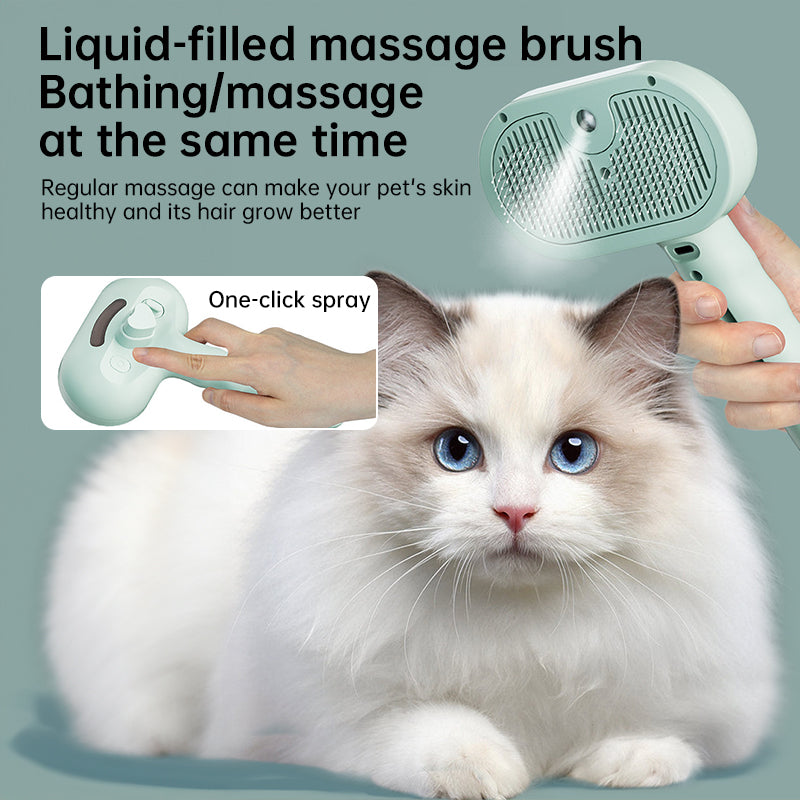 Electric Pet Grooming Comb with Steam, Hair Removal and Cleaning Tool for Dogs and Cats