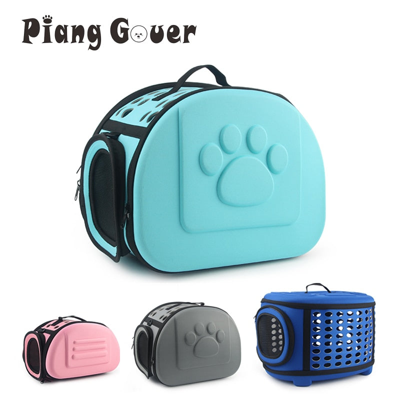 Foldable Pet Carrier Bag for Dogs and Cats, Portable Travel Shoulder Tote