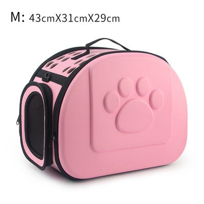 Foldable Pet Carrier Bag for Dogs and Cats, Portable Travel Shoulder Tote