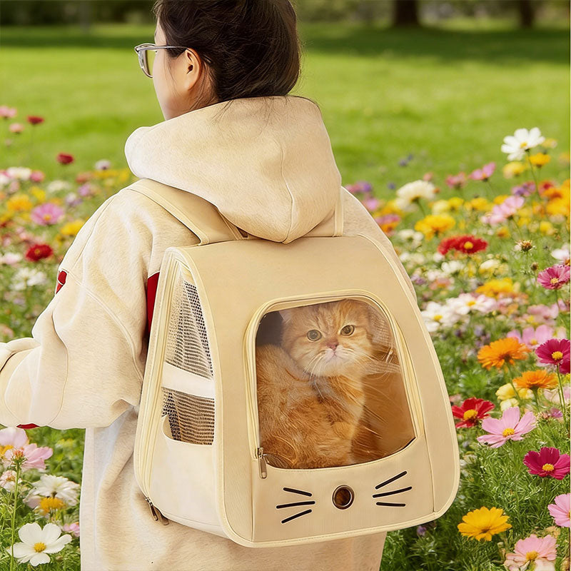 Breathable Pet Carrier Backpack for Small Dogs and Cats, Travel and Outdoor Use