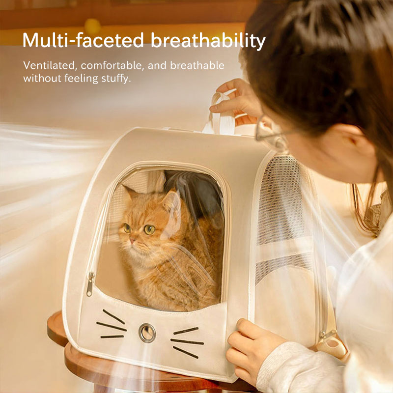 Breathable Pet Carrier Backpack for Small Dogs and Cats, Travel and Outdoor Use
