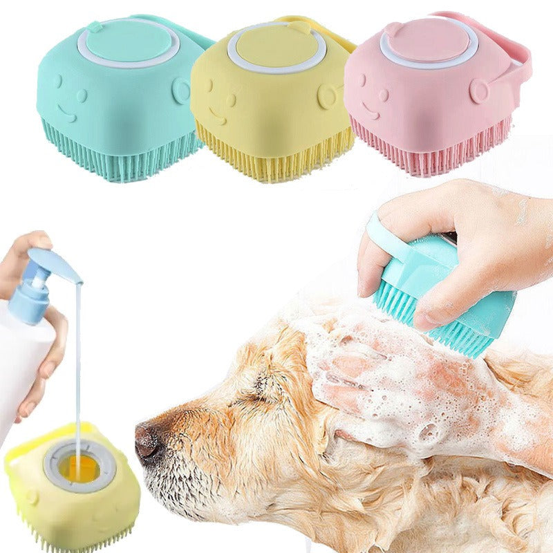 Pet Shower Massage Glove for Dogs and Cats, Bathing and Grooming Brush
