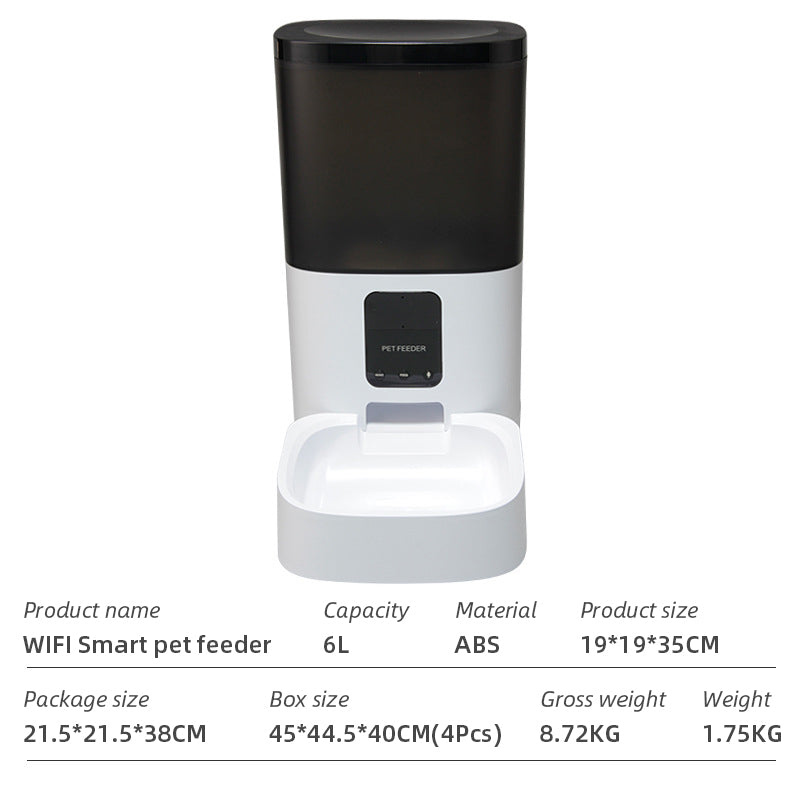 WiFi Smart Automatic Pet Feeder with App Control for Dogs and Cats