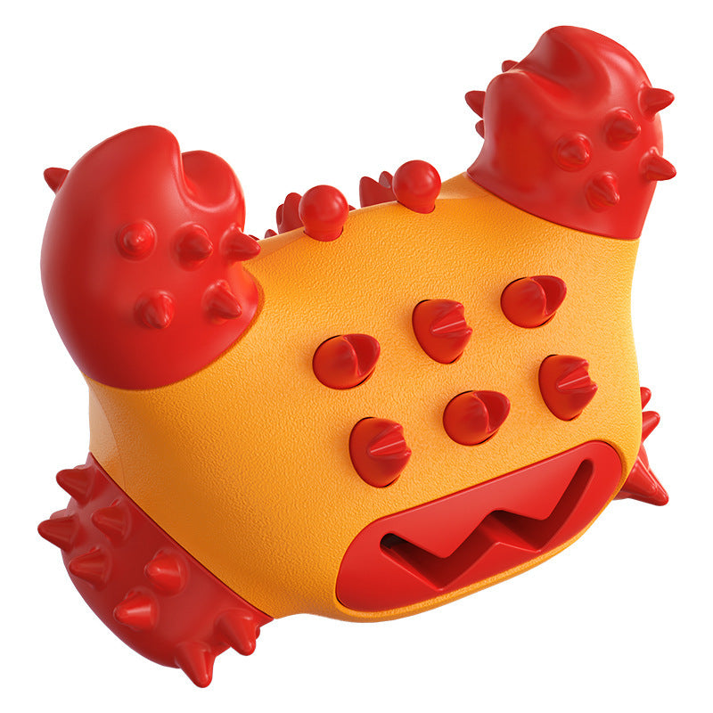 Crab-Shaped Dog Chew Toy and Toothbrush, Durable Dental Cleaning Stick