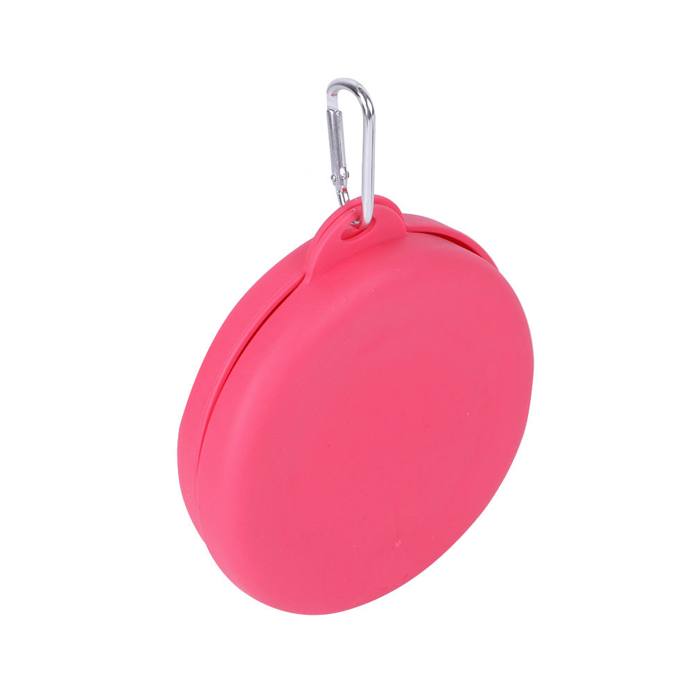 Foldable Silicone Double Pet Bowl for Travel and Outdoor Feeding