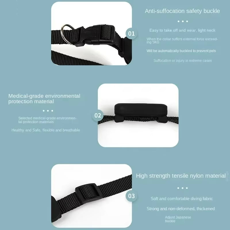 Pet Tracking Collar for Dogs and Cats, Adjustable Locator Collar