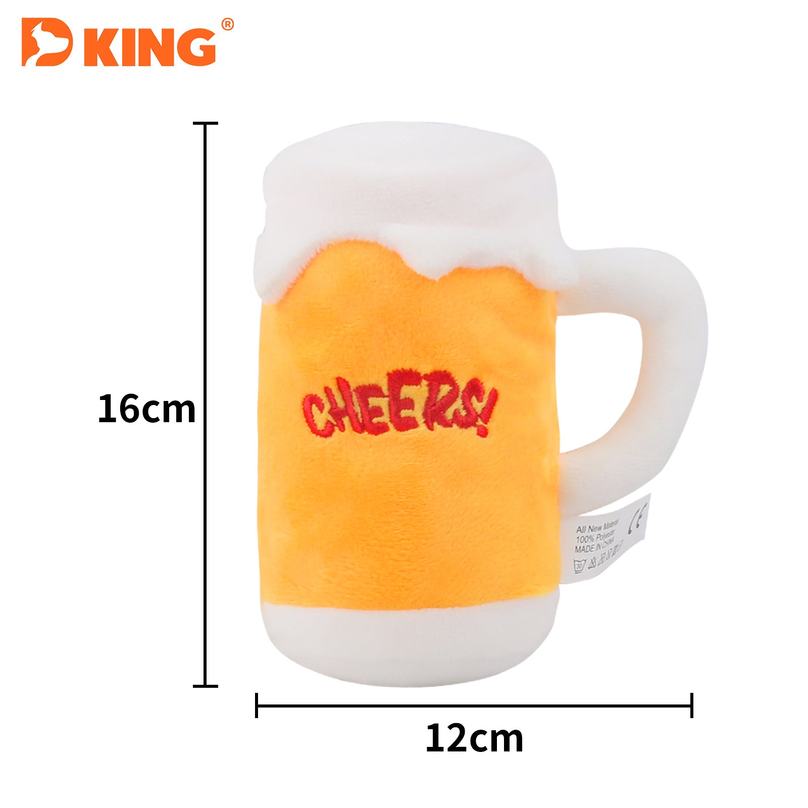 Plush Beer Bottle Squeaky Dog Toy for Interactive Play
