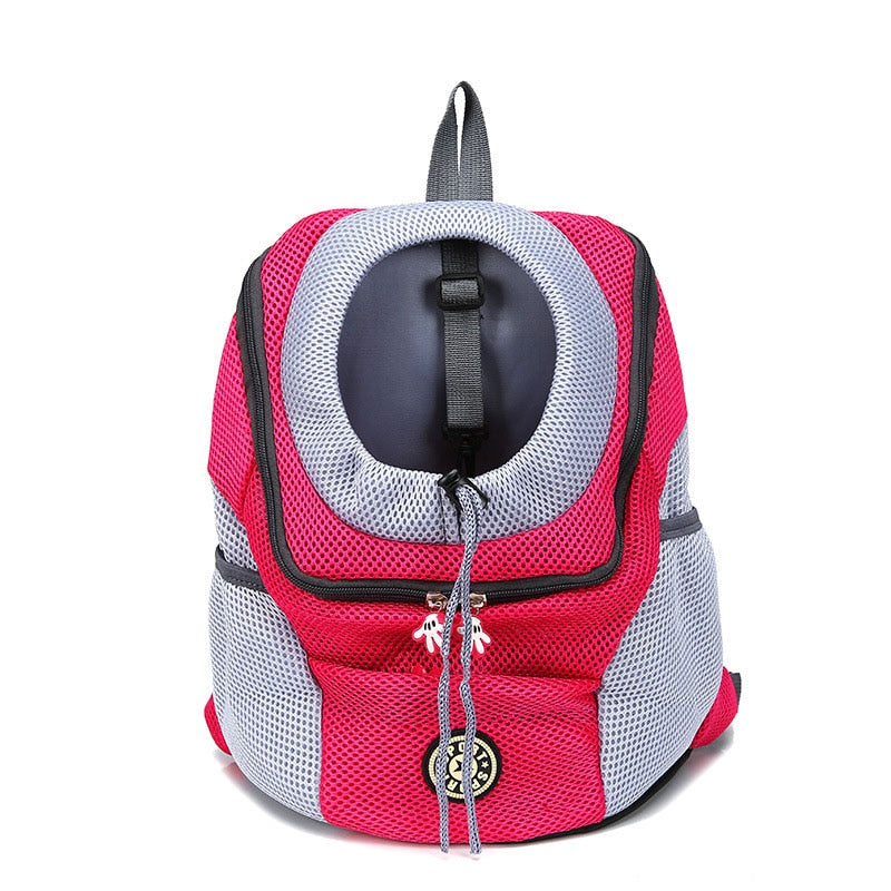 Outdoor Pet Carrier Backpack with Mesh Panels for Small Dogs and Cats