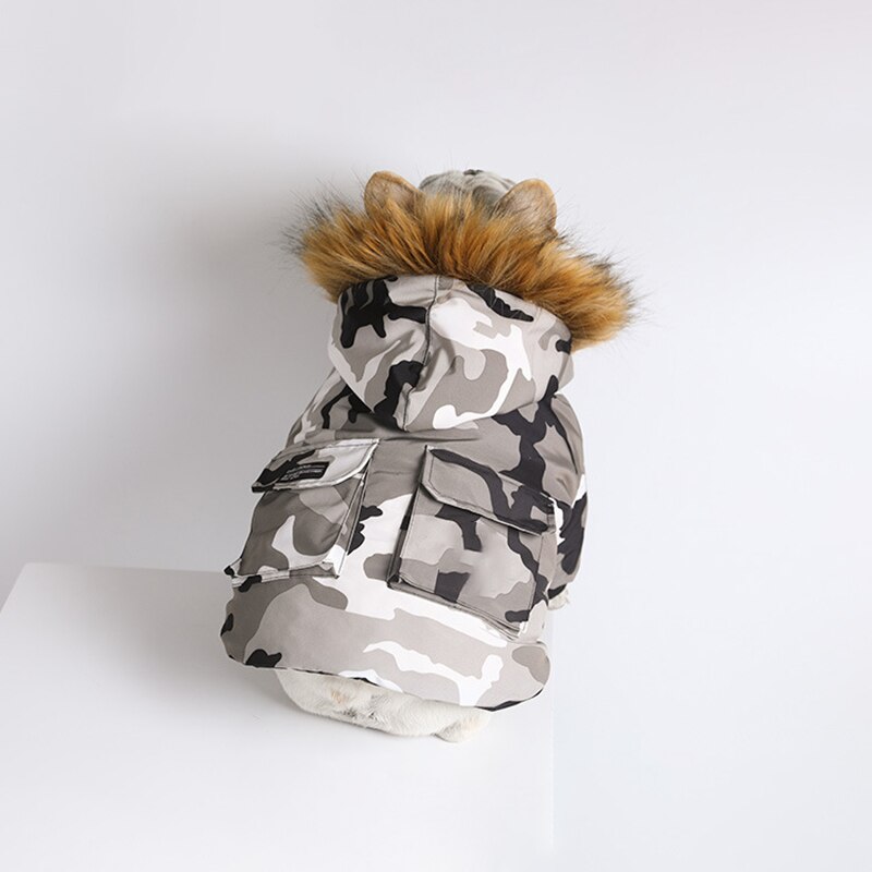 Warm Duck Down Dog Jacket with Hood for Small and Medium Dogs