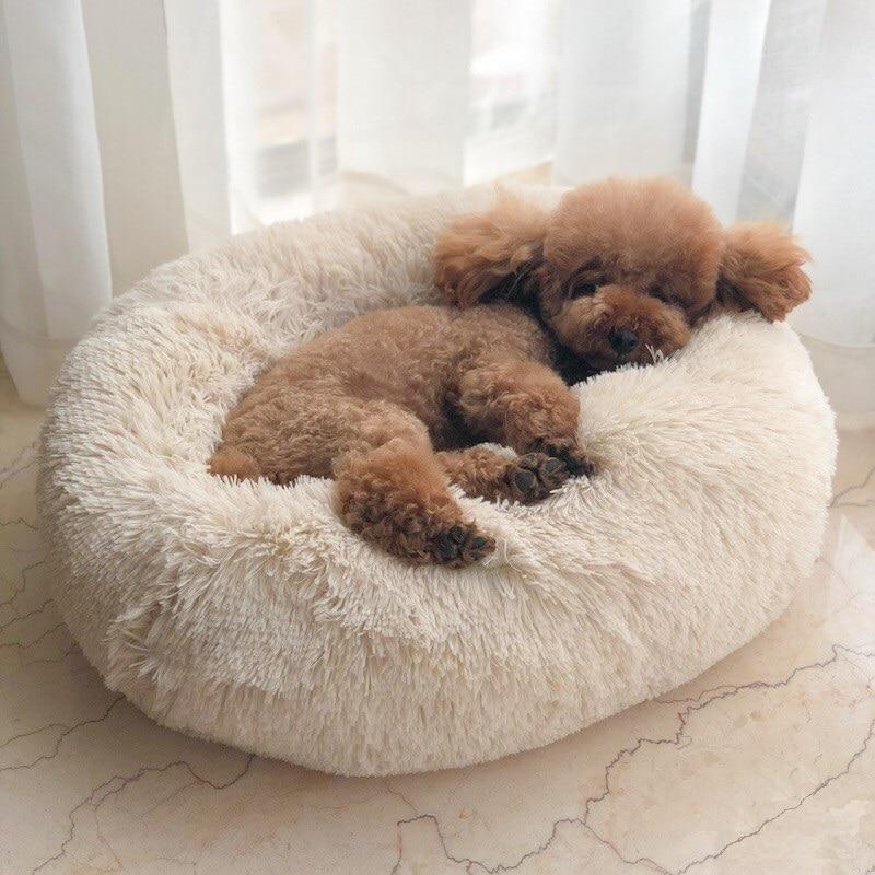 Plush Pet Kennel Bed for Dogs and Cats, Soft Cozy Sleeping Nest
