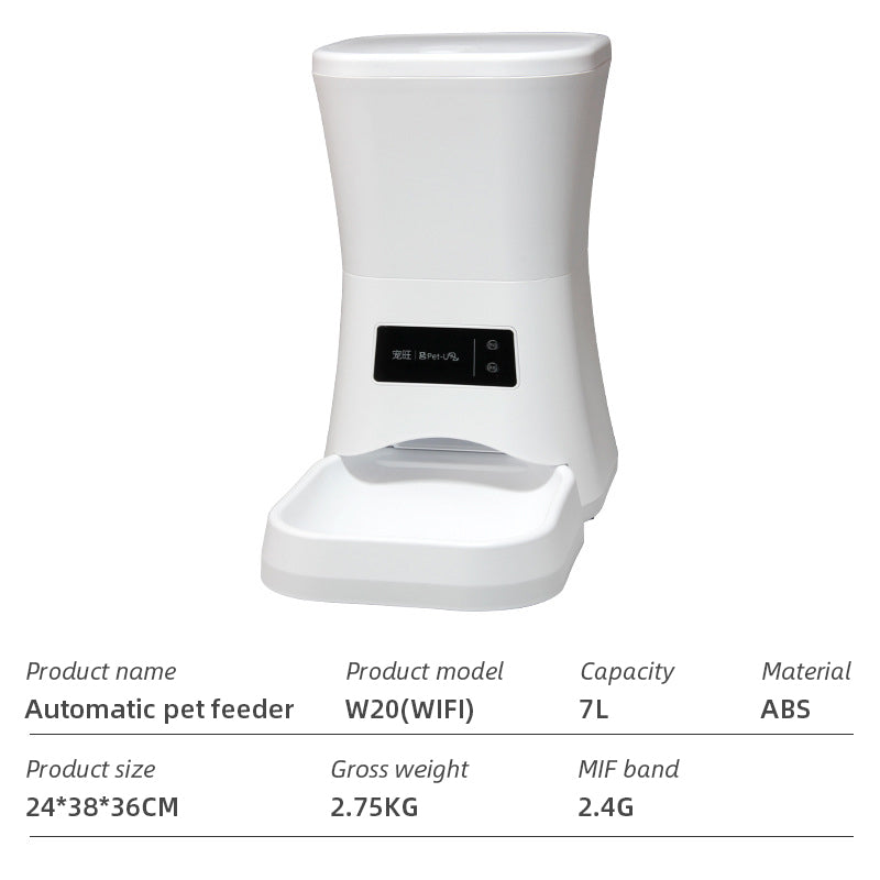WiFi Smart Automatic Pet Feeder with App Control for Dogs and Cats