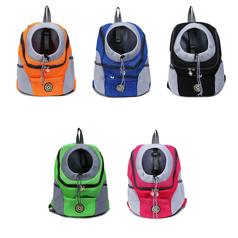 Outdoor Pet Carrier Backpack with Mesh Panels for Small Dogs and Cats