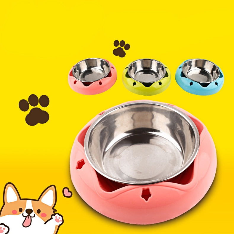 Stainless Steel Non-Slip Pet Bowl for Food and Water, Small and Medium Dogs and Cats