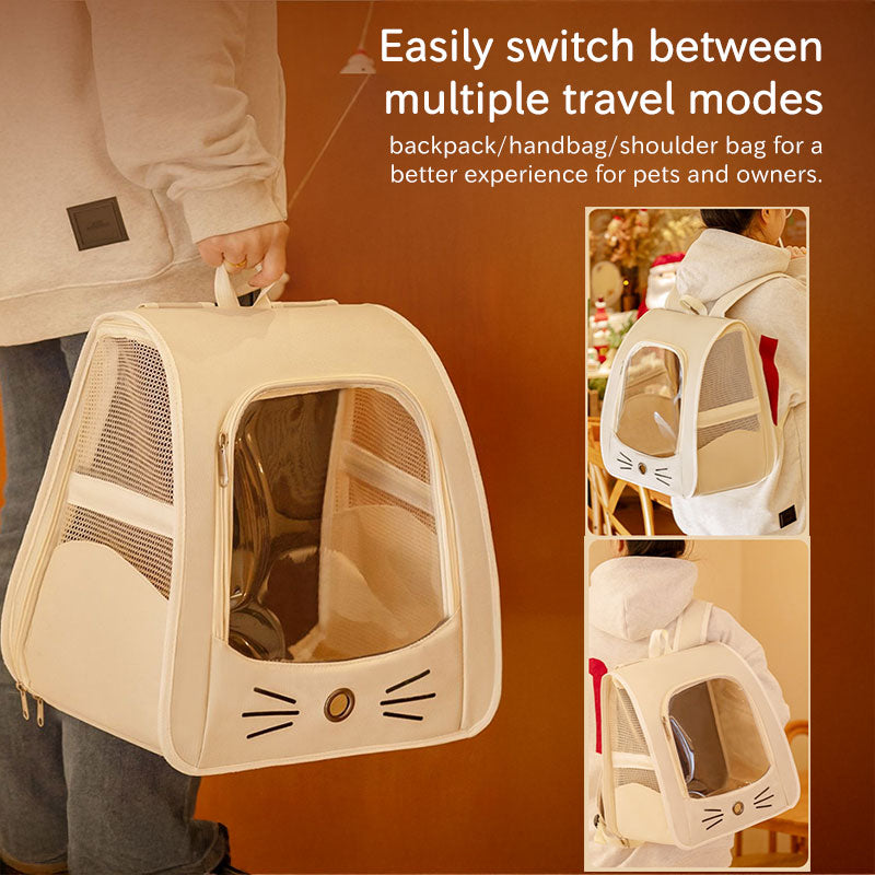 Breathable Pet Carrier Backpack for Small Dogs and Cats, Travel and Outdoor Use