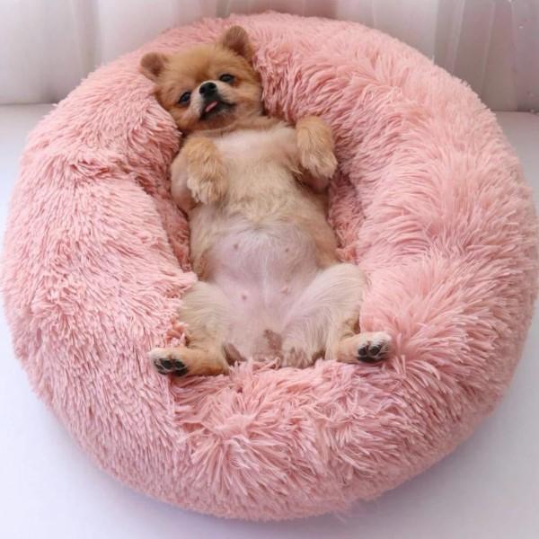 Plush Pet Kennel Bed for Dogs and Cats, Soft Cozy Sleeping Nest