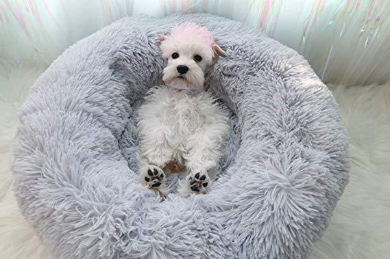Plush Pet Kennel Bed for Dogs and Cats, Soft Cozy Sleeping Nest