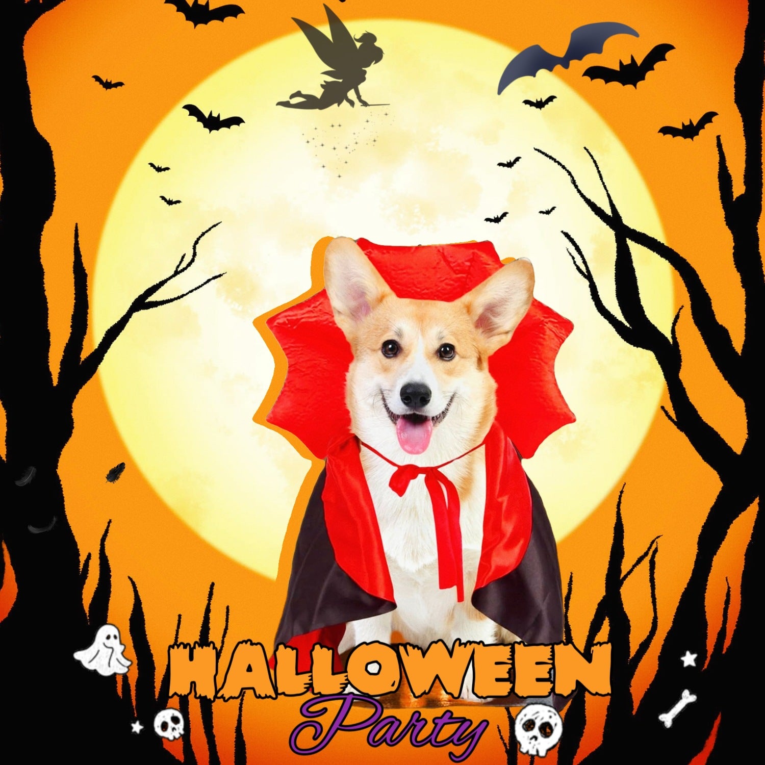 Funny Bat animal Costume Cloak pour chiens et chats, Halloween Outfit