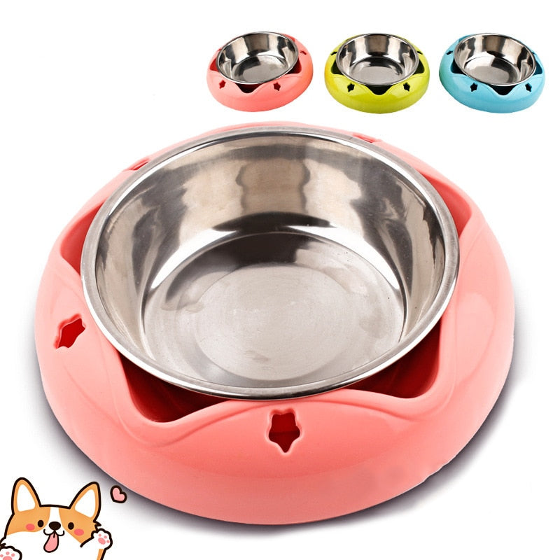 Stainless Steel Non-Slip Pet Bowl for Food and Water, Small and Medium Dogs and Cats