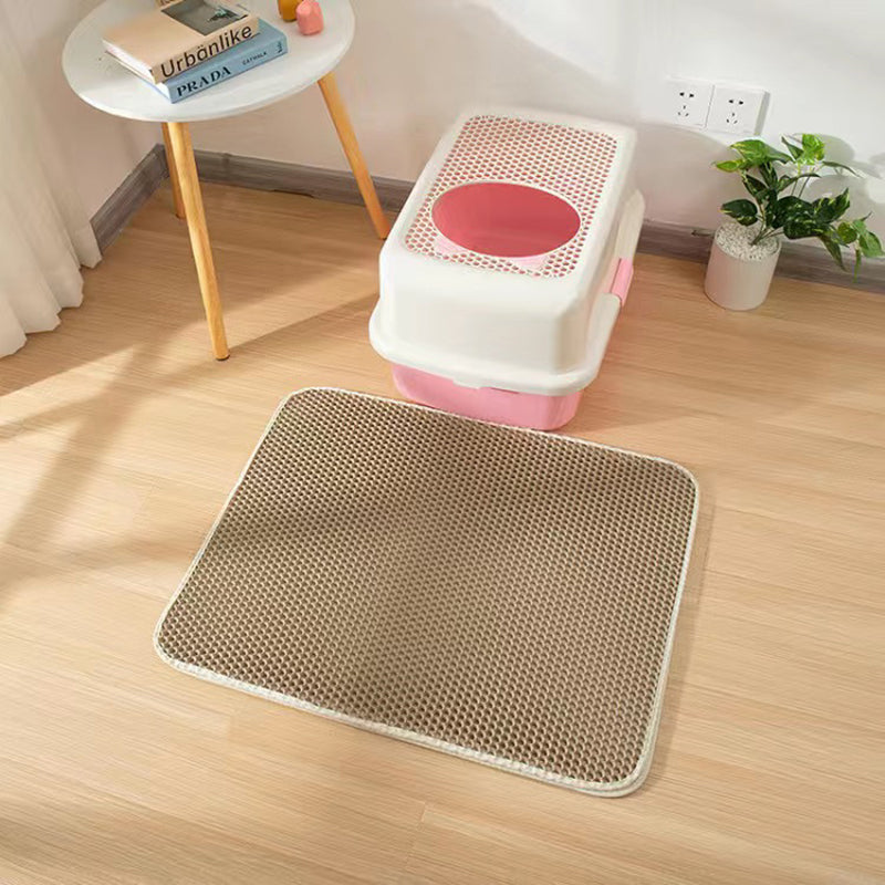 Double-Layer EVA Cat Litter Mat, Traps Litter and Keeps Floors Clean
