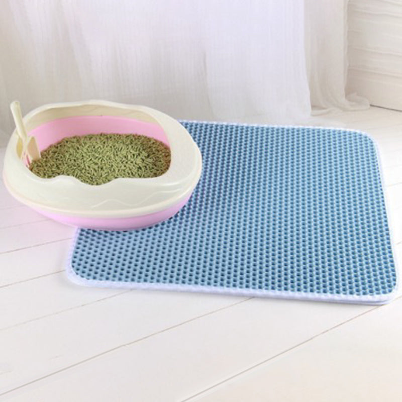 Double-Layer EVA Cat Litter Mat, Traps Litter and Keeps Floors Clean